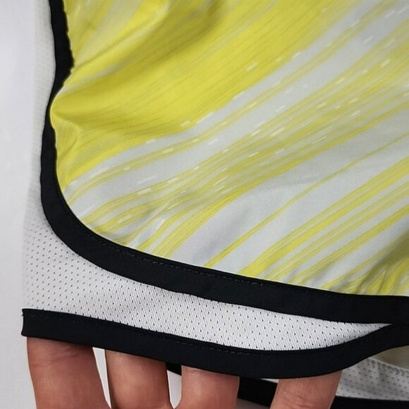 NIKE Women's Athletic Running Shorts Yellow White Built-Ln Liner 3" Inseam Sz L - Picture 3 of 11